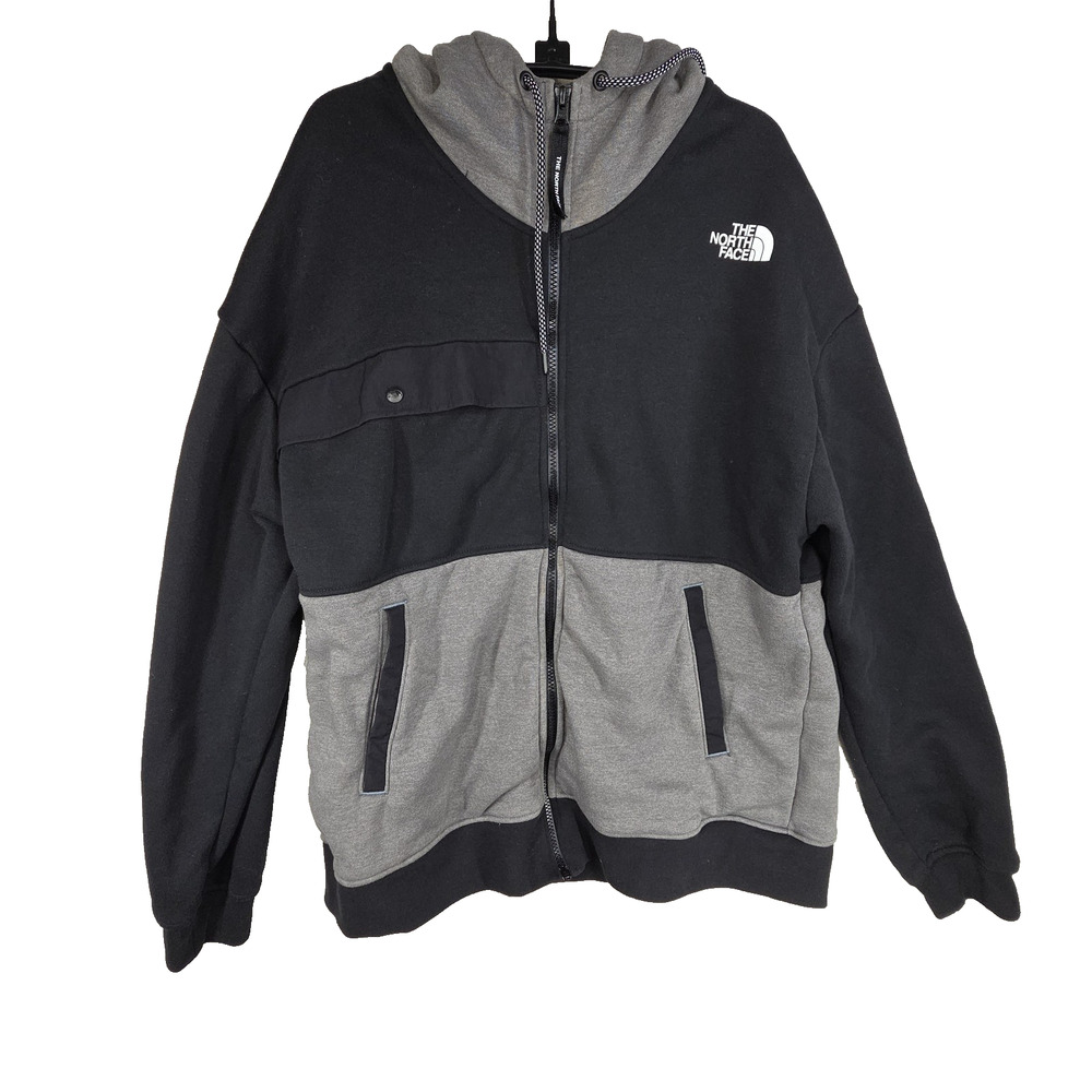 The North Face Black Zip Up Cotton Blend Hooded Jacket Mens Size Medium Gorpcore